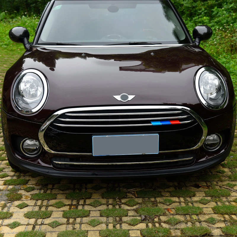 Car Front Grille Trim Stripe Decoration Stickers For MINI COOPER F54 F55 F56 F57 F60 Countryman R60 R61 Exterior Accessories