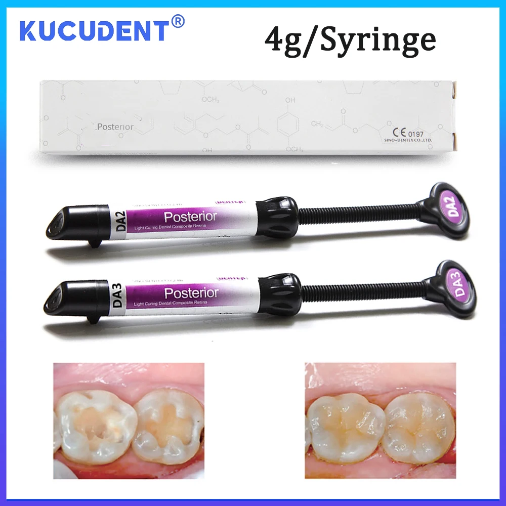 

4 г/шт., стоматологическая композитная смола Dentin, светоотверждение, восстановление, заполнение, задняя нано-гибридная Dentex, эстетические материалы для склеивания