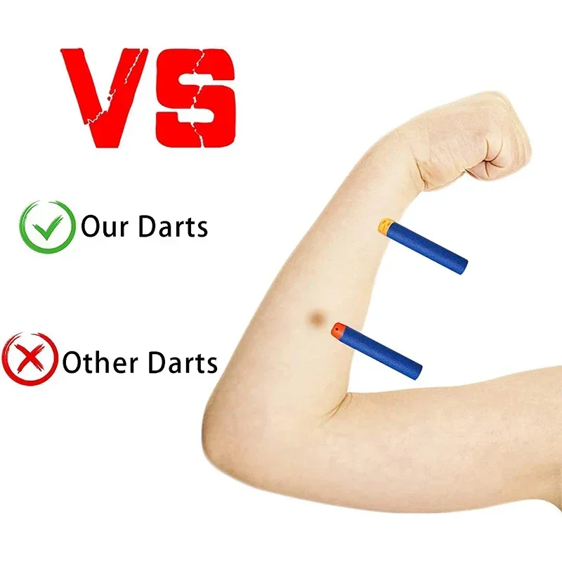 Recharge de fléchettes creuses bleues, 1000 à 50 pièces, balles en mousse, munitions pour pistolet Nerf n-strike Elite Blasters, 7.2cm