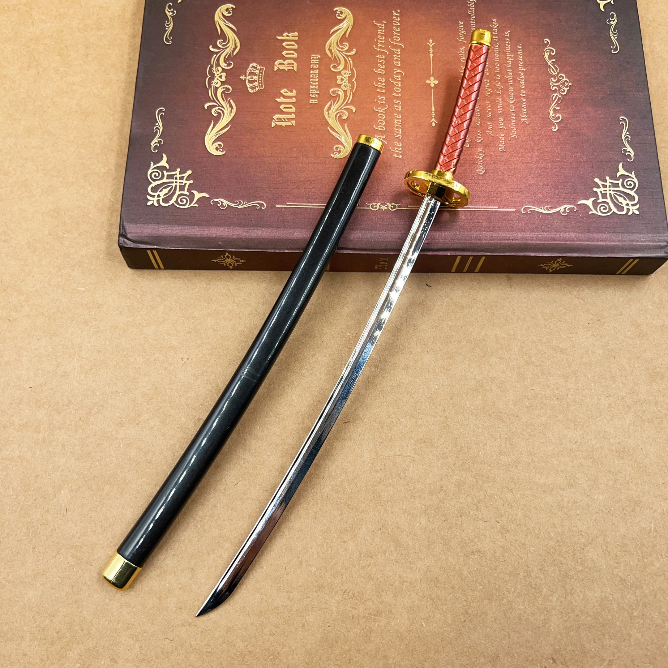 Katana Okkotsu Yuta de 26 cm, Espada Original del Anime Jujutsu Kaisen, Sable Samurai de Metal, Cuchillo Ninja, Modelo de Katana Japonesa de Tamaño Real