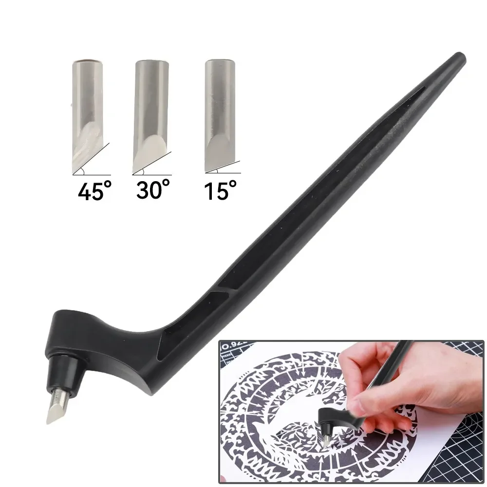 DIY Art ตัดเครื่องมือหัตถกรรมตัดมีดหมุน360องศาความปลอดภัยใบมีดตัดกระดาษมีดตัดอุปกรณ์เสริม