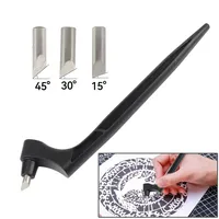 DIY Art Cutting Tool Craft Cutting Kinfe with 360 Degrees Rotating Blade Safety Cutter Paper Knife Cutting Accessories