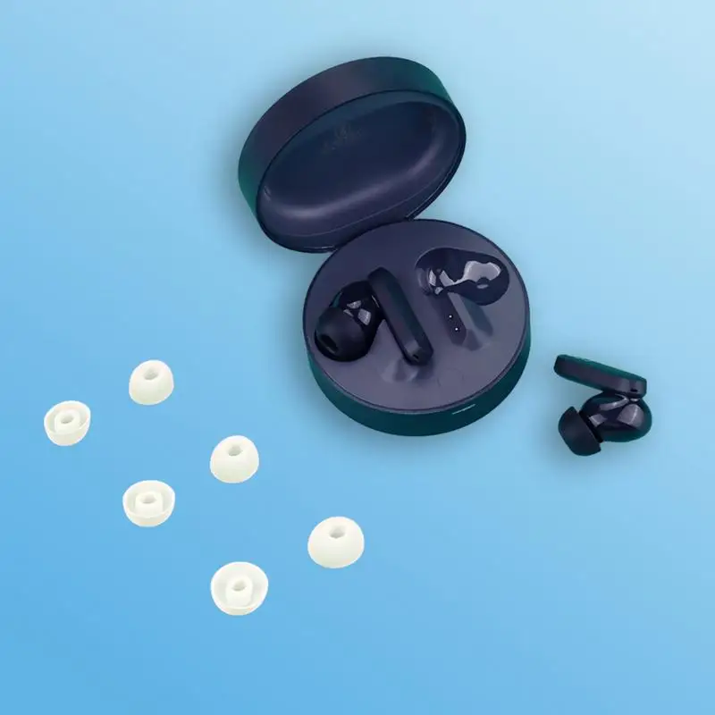 Ear Tips For Earbuds In-ear Headphones Silicone Ear Tips Headphone Earpads Ear Tips For Plane Train Car Journey For Sleep Focus