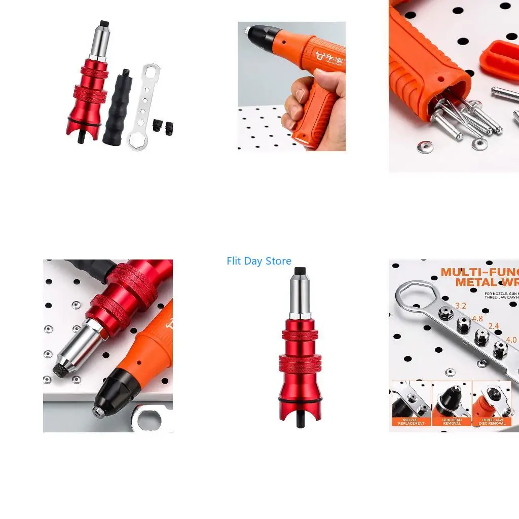 F92C Rivet Nut Drill Adapter Rivet Adapter Tool Air Riveter Cordless Adapter Electric for Automotive Repair Home Improvement