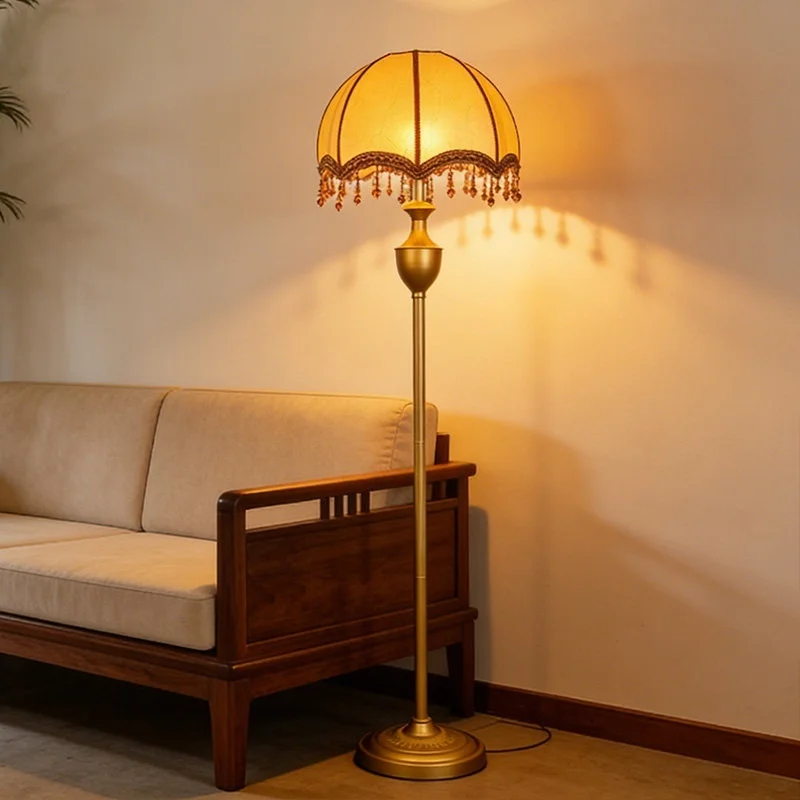 French Retro Led Floor Lamp For Home Decoration Suitable For Rooms Living Rooms Sofas Bedrooms And Vertical Lighting Fixtures