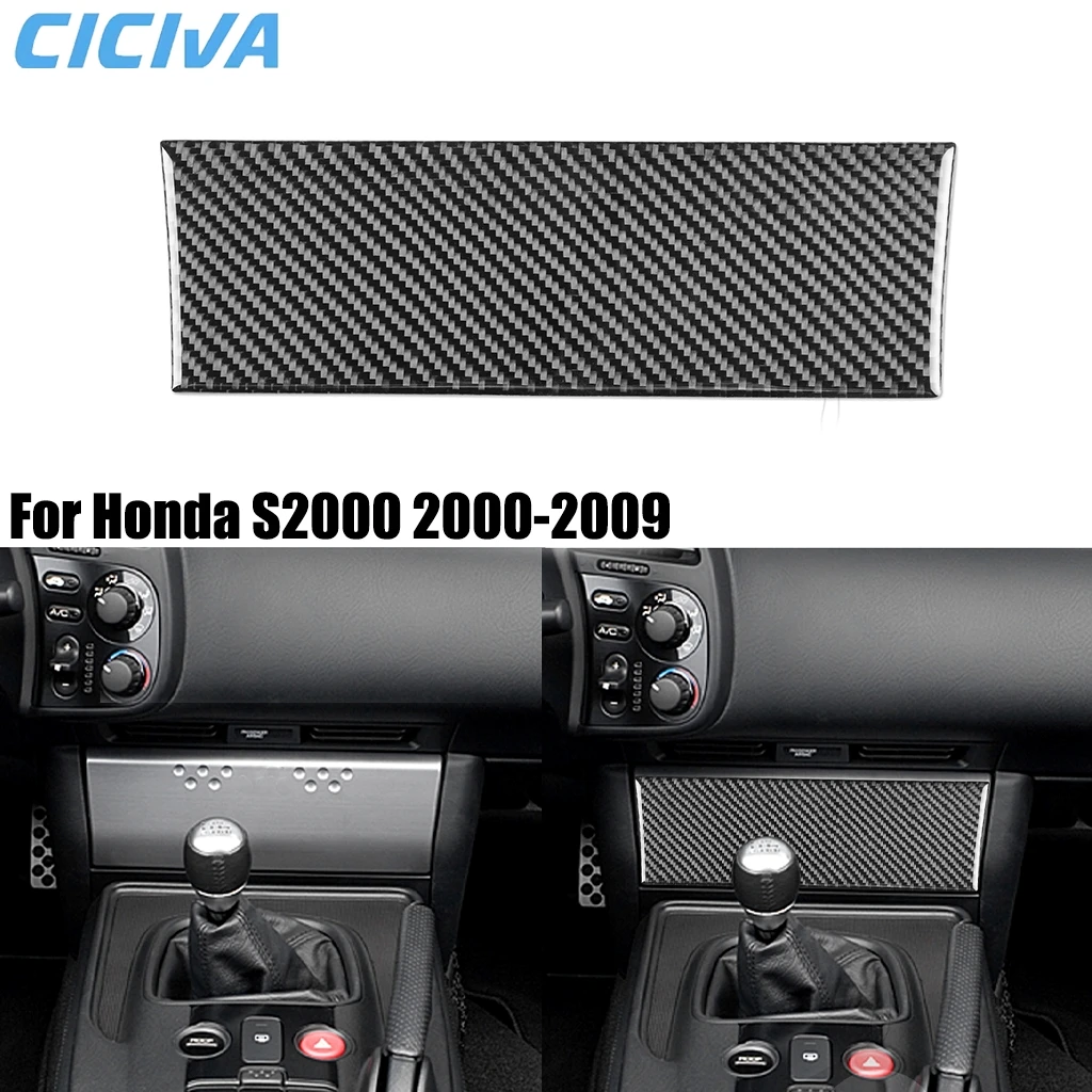 

For Honda S2000 ‌AP1 AP2 2000-2009 Carbon Fiber Center Console Cigarette Lighter Interior Accessories Cover Stickers Auto Trim