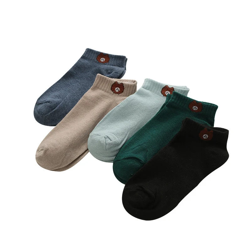 

10 Pairs Lovely Women Socks Breathable Comfortable Women's Cotton Ankle Socks Casual Sports Versatile Shallow Mouth Socks