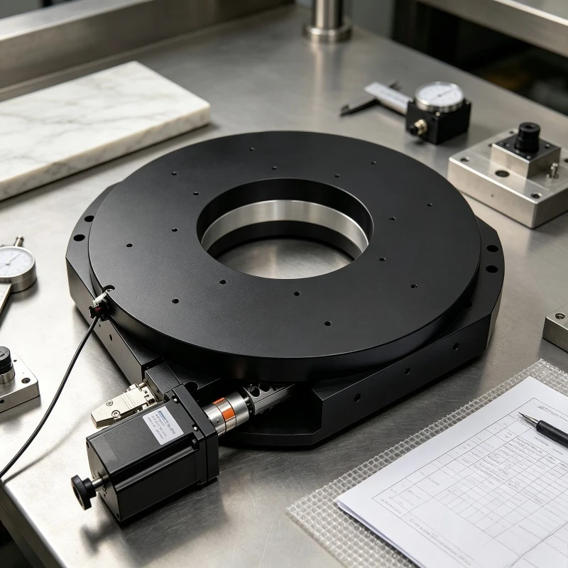High Precision Hollow Electric Rotary Indexing Stage XY Axis Lift Table Industrial Use