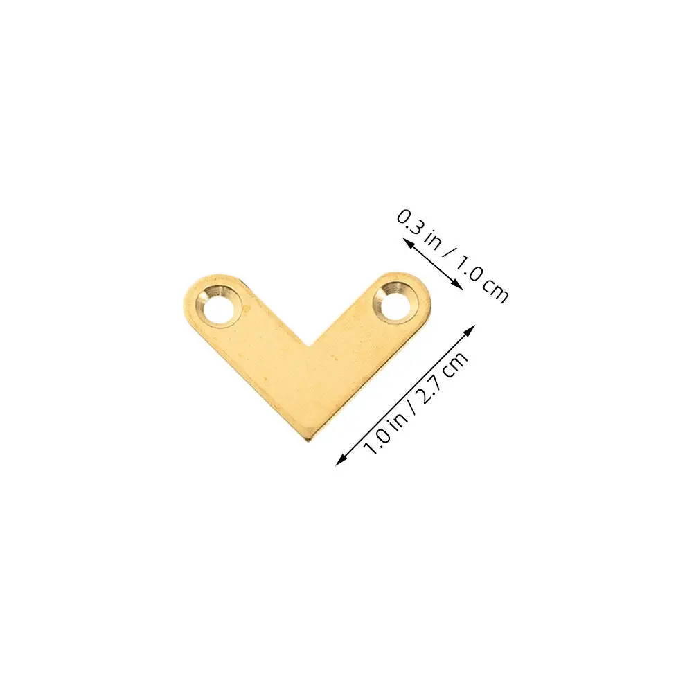 10Pcs Copper Corner Brackets Right Angle Supports for Mirror Picture Frame Repair Heavy Duty Metal Frame Connectors DIY