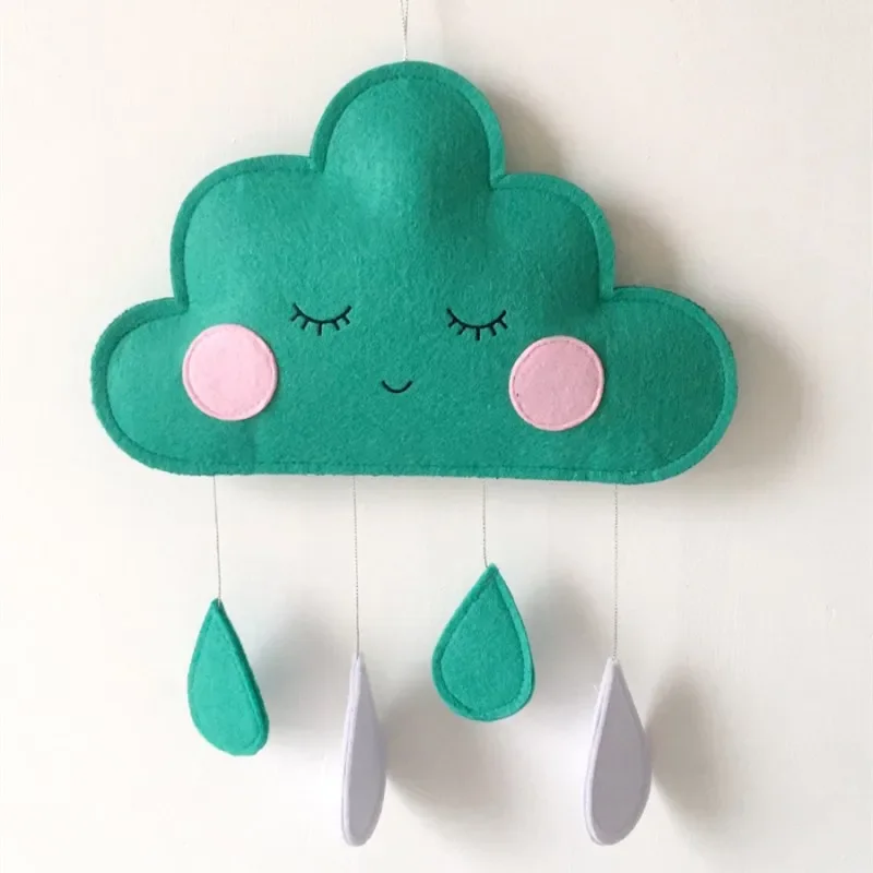 Nordic Style Children Tent Hanging Decoration Cloud Raindrop Pendant Girl Room Decor Nursery Baby Tent Ornament Photography Prop