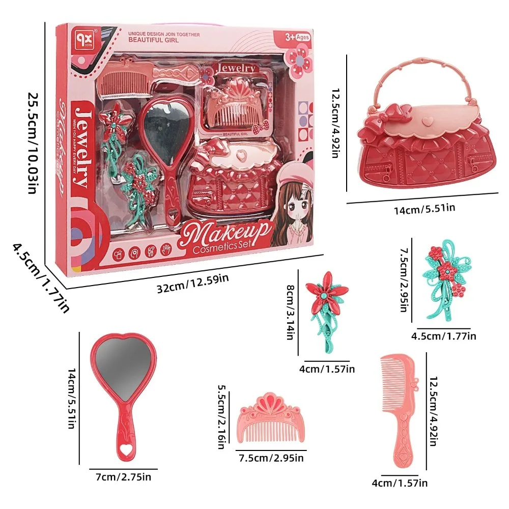 1Set Girls Simulation Home Decoration Toy Set Children's Grooming Home Decoration Toys Comb Mirror Accessories Toy Gift For Kid