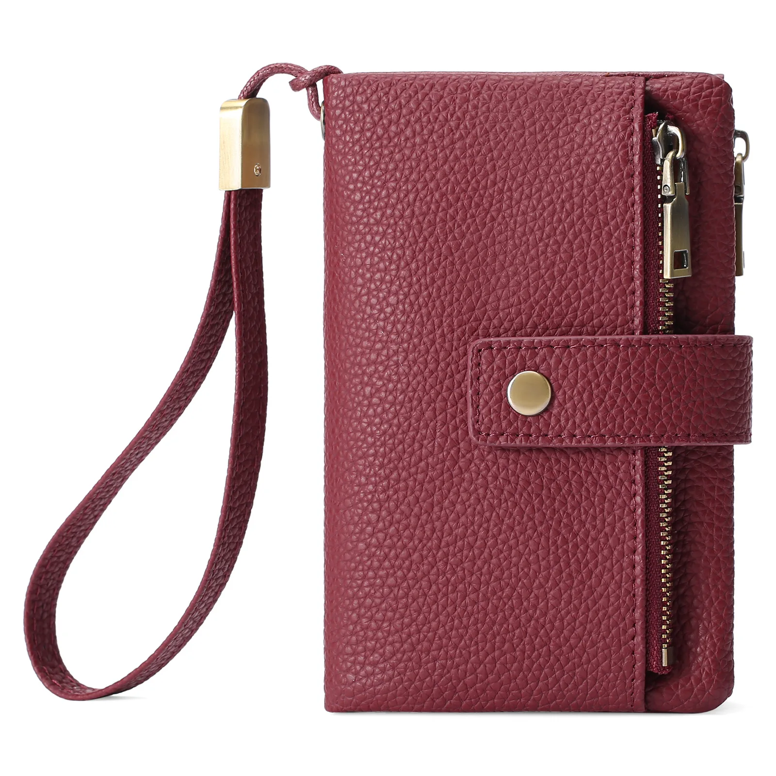 

2025 new RFID anti-theft card swiping bag,genuine leather short ladies' wallet,zipper clutch bag,coin purse,high quality luxury