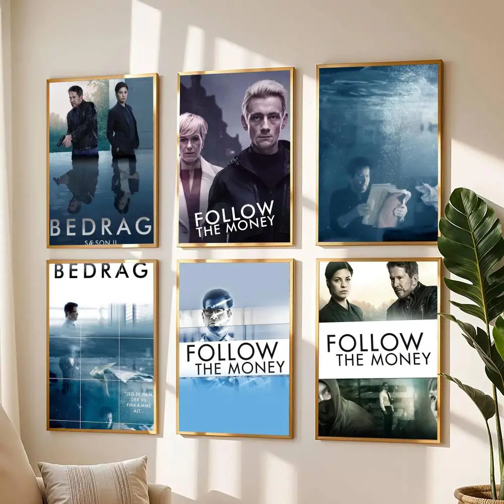 tv series F-Follow the Money-Y Painting Calligraphy Boho Botanical Decor for Living Room  Elegant Home Style