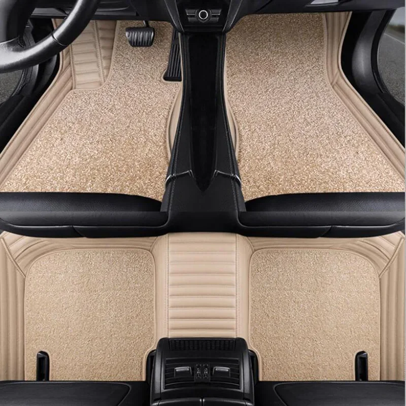 Leather Car floor mats For Mercedes Benz all models CLA GLA E C S w213 w222 w164 w447 r171 w211 Car Mats 4 Pieces Car floor mats