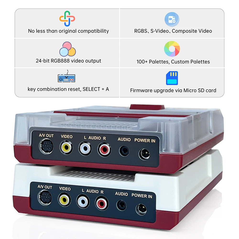 RGB Famicom LAVA-FC RSC Retro Family Game Console Supports RGBS/S-Video /CV Compatible with all types of cartridges/excellent vi