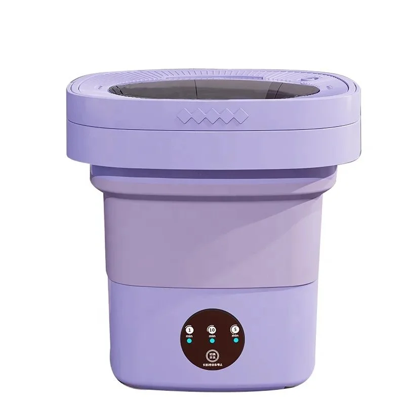 8L Foldable Washing Machine Portable Socks Underwear Panties Retractable Household Washing Machine 3 Models With Spinning Dry