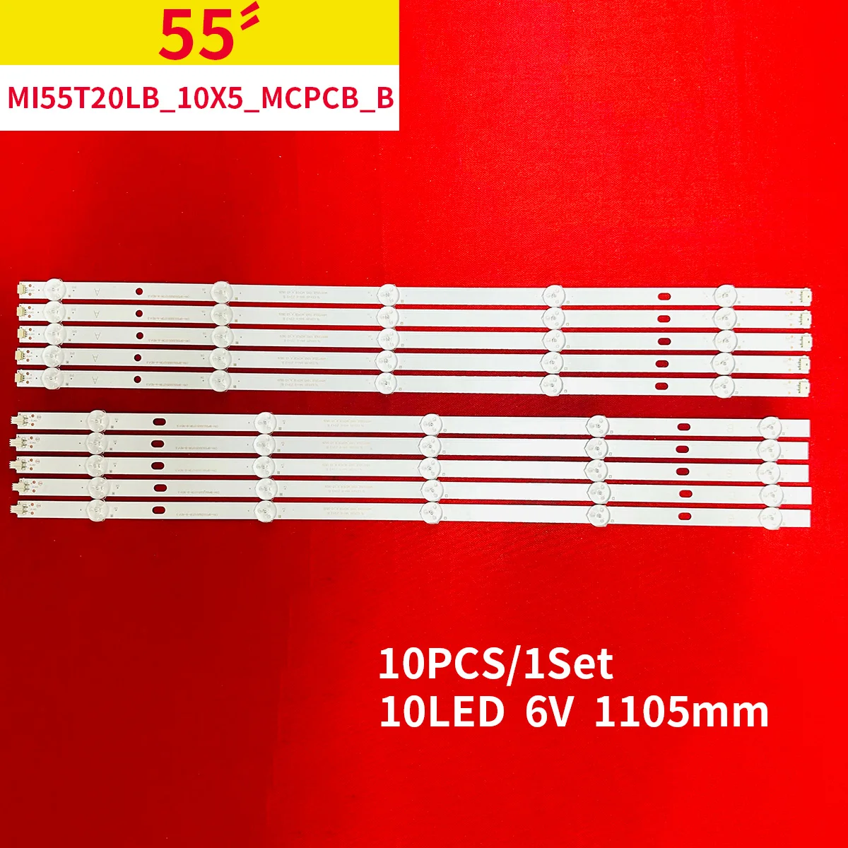 LED TV Backlight Strip for L55M5-AD L55M5-AZ MI55T20LB_10X5_MCPCB A B type V2 CRH-BP55030051073R-A-REV1.5