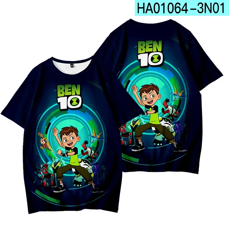 Cartoon Ben10 Alien Force 3D Printed T Shirt Women Men Summer Short Sleeve Top Kid Funny Cosplay Ben Tennyson Tees Shirt Costume