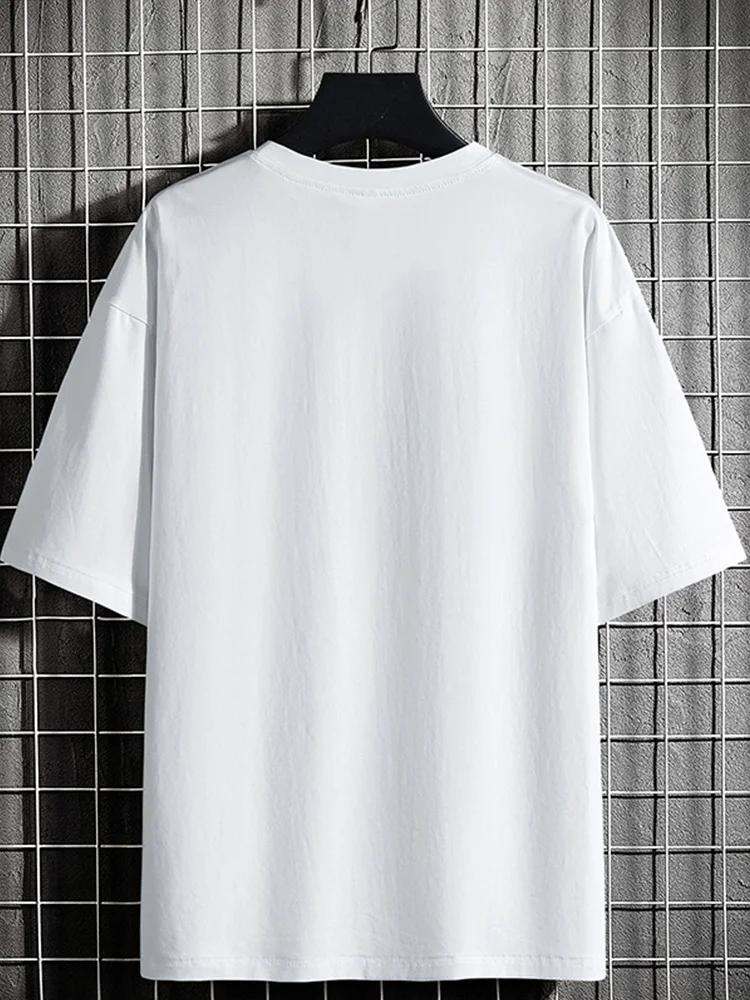 メンズベーシック半袖Tシャツ,カジュアル,特大,コットン,ファッショナブル,ラージサイズ6xl 7xl 8xl