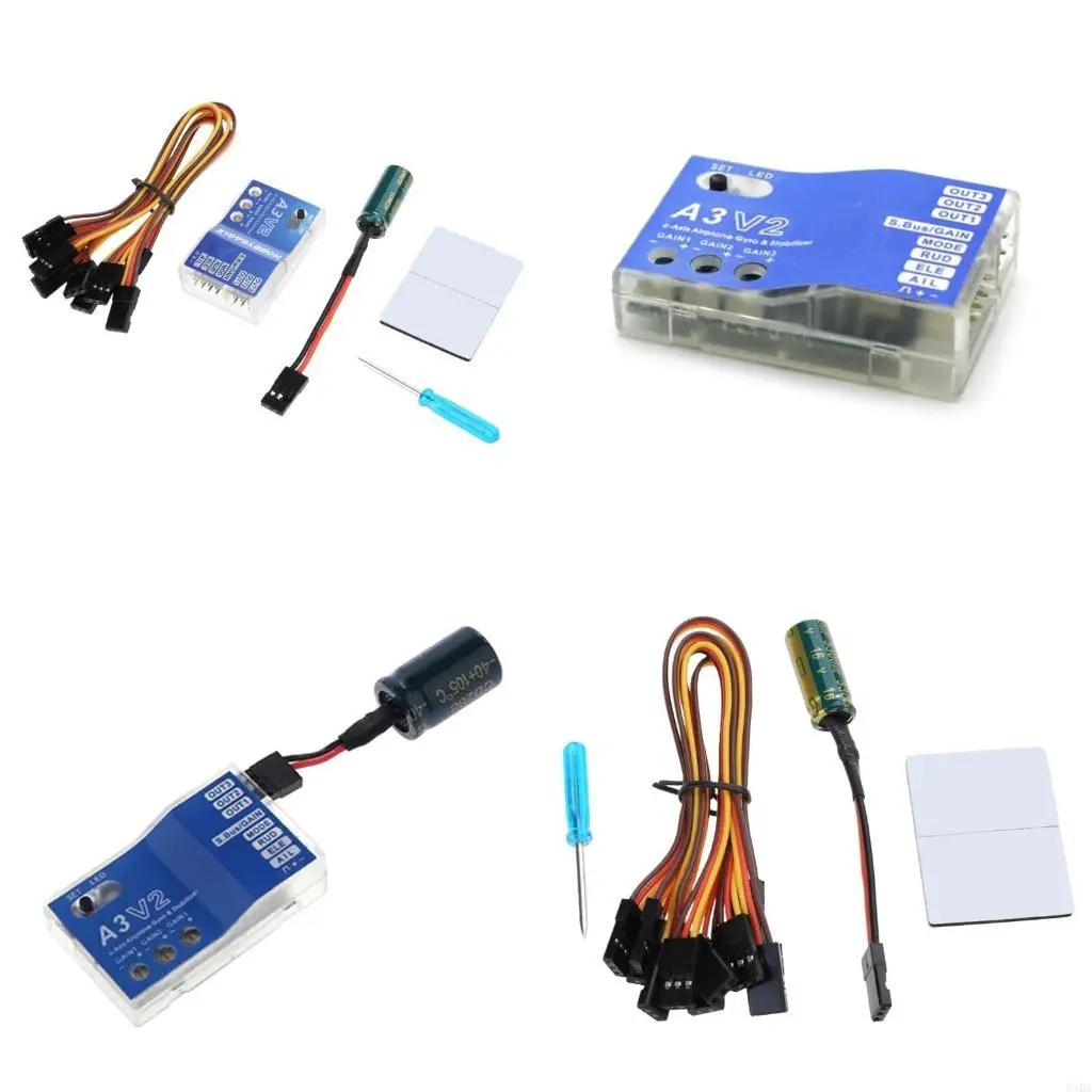 

54DA 3-осевой гироскоп, мини-вспомогательный гироскоп, датчик, гироскоп для моделей самолетов, аксессуары