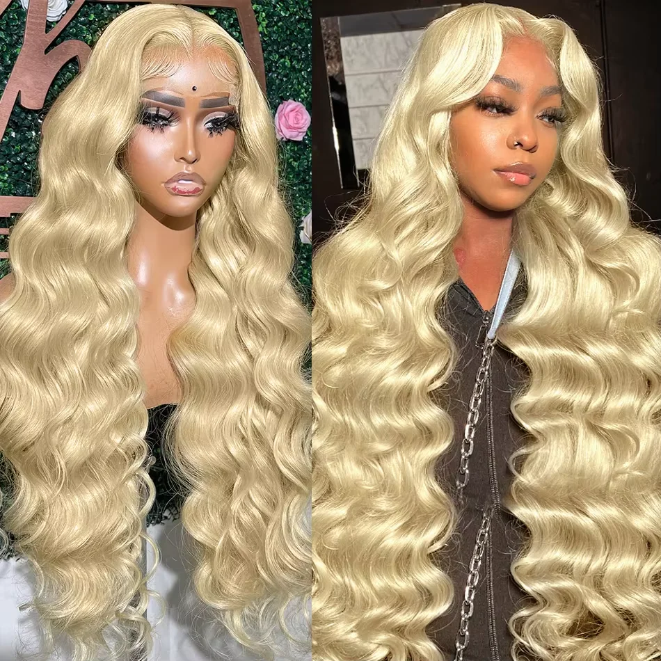 613 hd lace frontal wig Blonde 13x6 lace frontal wigs Body Wave 30 38 inch colored wigs human hair for women choice