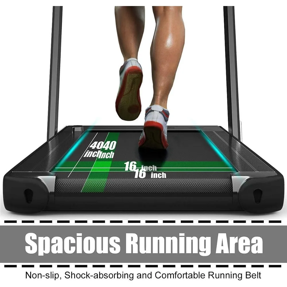 Kompaktes faltbares Laufband mit 2,25 PS, Bluetooth-LED-Monitor und Fernbedienung für kleine Räume