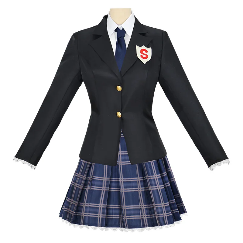 Calcinha e meia com cinto de liga anarquia cosplay traje peruca jk uniforme escolar chapéu saia camisa branca acessórios para o cabelo