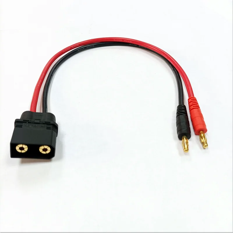 FM8 Male to 4mm Bullet Banana Plug Charger Cable with 12AWG 30cm QS8  Heavy Duty Charge Cable Lead for RC Hobby Model Car Train