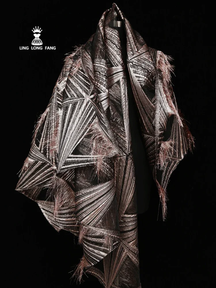 

Жаккардовая ткань с кисточками в стиле ретро, одежда для творчества, дизайнерская ткань для одежды, шитье на метр, материал для творчества, оптовая продажа