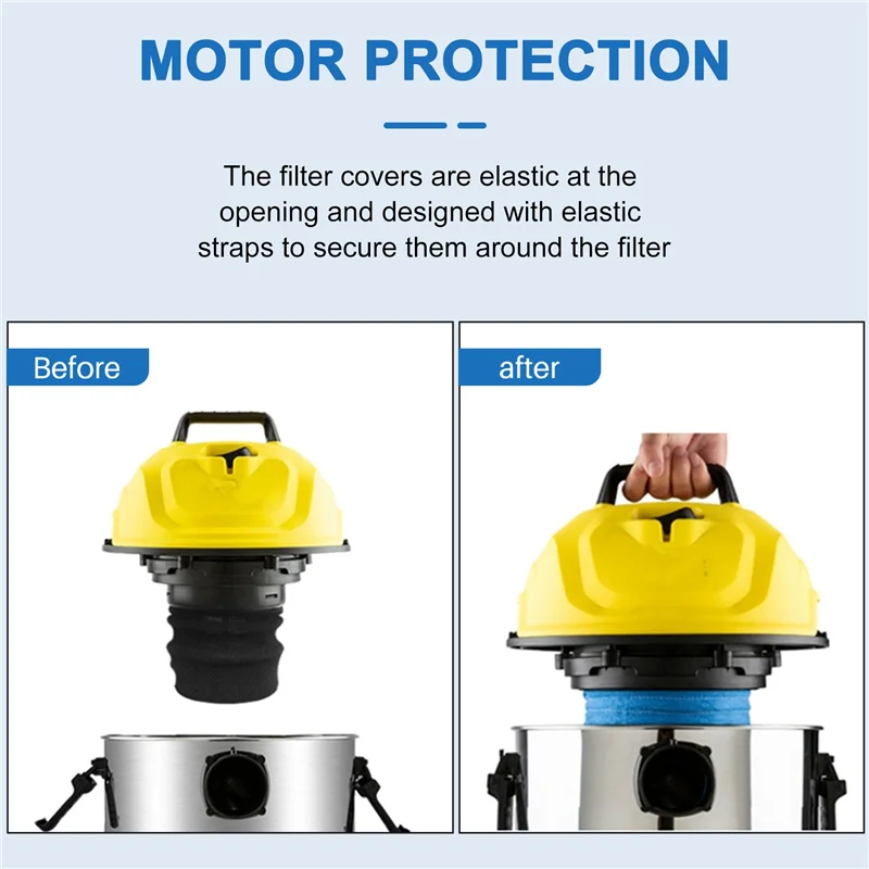 AB47-Karcher MV1 WD1 WD2 WD3 SE4001 필터 백 진공 청소기 부품 용 섬유 필터 백
