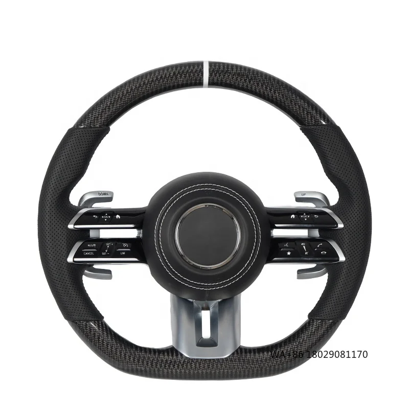 

C217 W211 W212 W221 W222 S63 C63 GLA45 C43 SLC for - W204 W205 CLA GLA 45 Class Carbon Fiber Steering Wheel