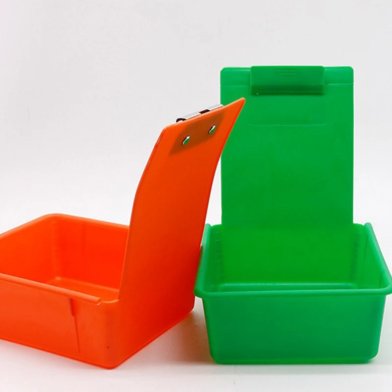 

S Lab Storage Box Colourful PP Plastic Work Tray Pans Durable Case with Clip Holder Lab Tool Material Best Tool