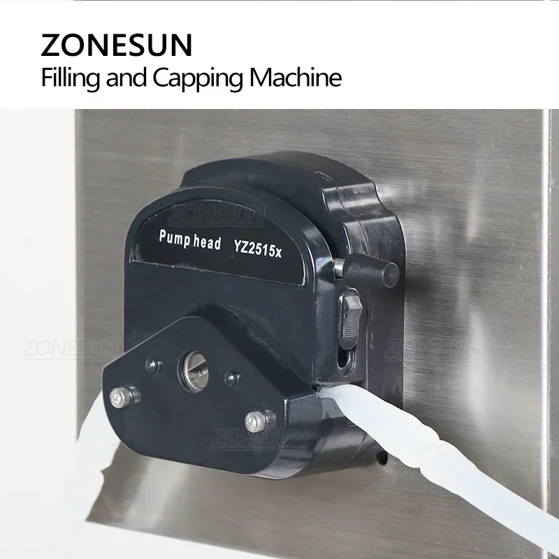 ZONESUN ZS-AFC1P Automatic Peristaltic Pump Eye Drops Ampoule Cosmetic Sample Small Bottles Vial Liquid Filling Capping Machine