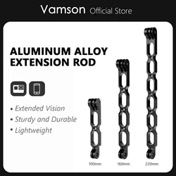 Vamson for Gopro Hero 11 Motorcycle Accessories Aluminum Alloy Metal Extension Arm for Gopro10 9 Insta360 x3 Osmo Action Camera