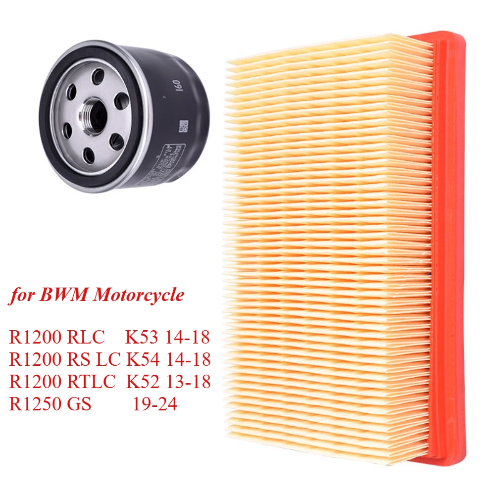 

Motorcycle Oil Filter HF/160 Air Filter HFA/7915 Kit for BMW R1200 RLC K52 K53 K54 2014-2018 R1250 GS 2019-2024