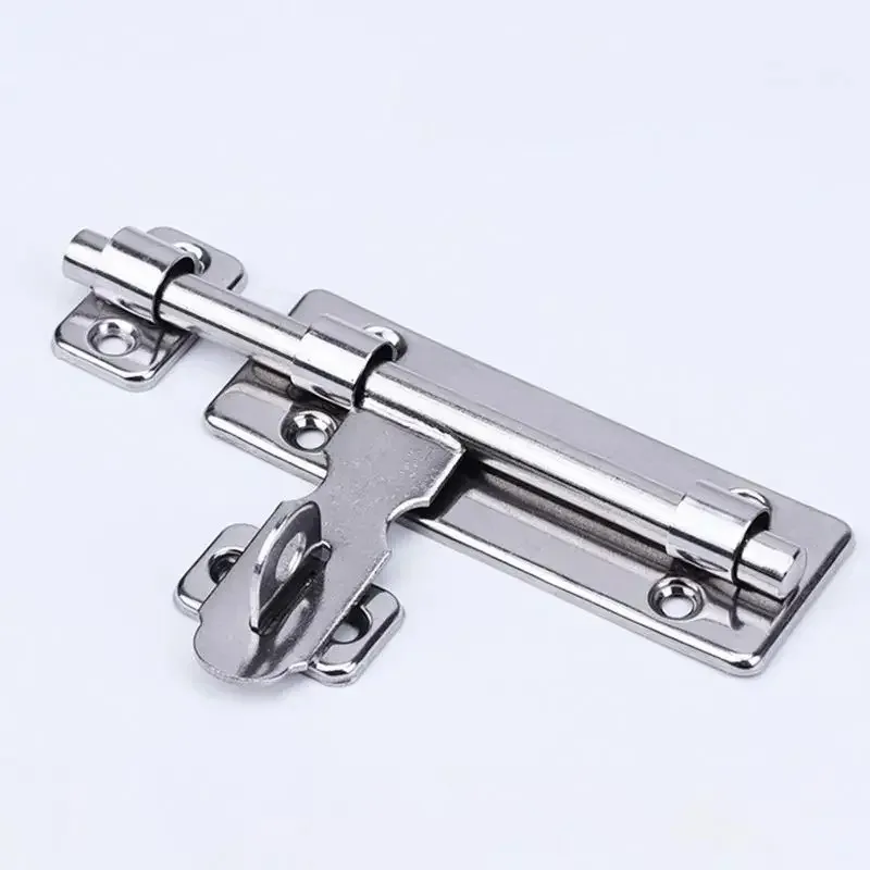 4 Inch Hardware Door Lock Stainless Steel Barrel Bolt Latch Padlock Clasp Set Brushed For Locking Door Window Drawer Cupboard