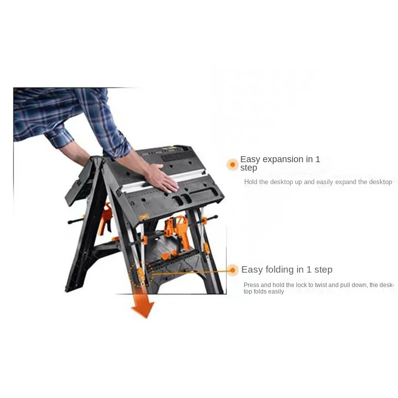 NEW Load 135KG Multifunctional folding woodworking workbench DIY workbench portable tool table strong clamping force tools