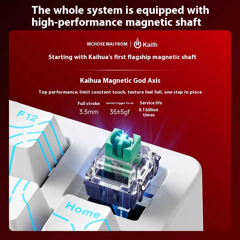 MCHOSE JET75 HE Gaming Keyboard Customized Hall Effect Magnetic Switch 0.01mm High RT Accuracy DKS SOCD TGL MT Dynamic RGB