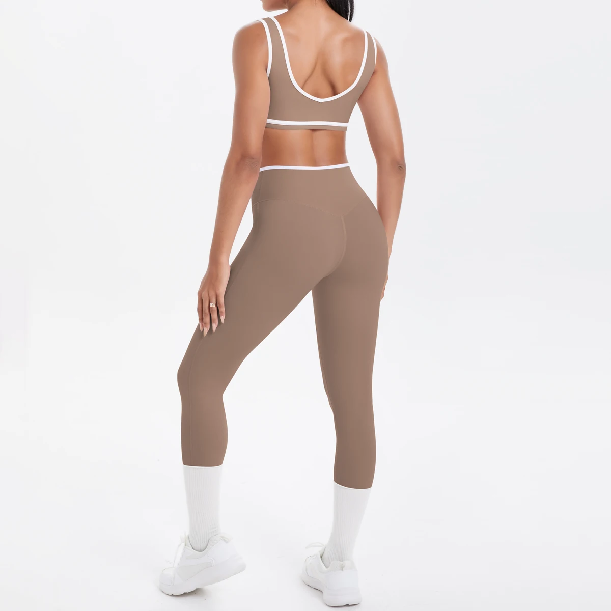 Damen-Sport-BH, Yoga-Hosen-Set, schnell trocknende Leggings, Fitness, Sport, Sommer, Yoga-Top, Push-Up, hoch taillierte Yoga-Sport-Leggings – Detail 26