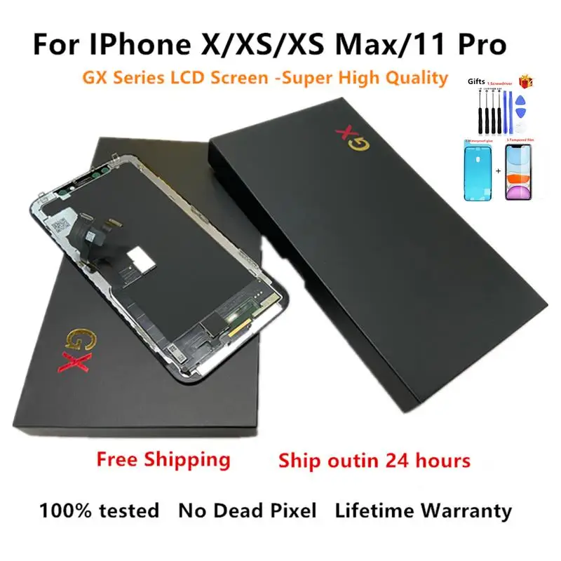 

Top New GX Hard OLED LCD For iPhone X XS Max 11 Pro Max 12 Pro Max 12 Mini Display Screen Digitizer Assembly for IPhone 12 XR