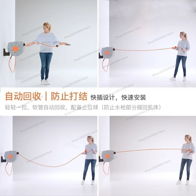 Automatic Recycling Water Pipe Truck, Watering Flower Storage Rack, Garden Telescopic Water Pipe Artifact, Pipe Coil Collection