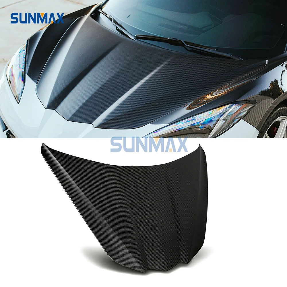 Carbon Fiber Front Hood for Corvette C8 Stingray 2020+ Carbon Fiber Car Accessories Engine Hood Bonnet Replacement