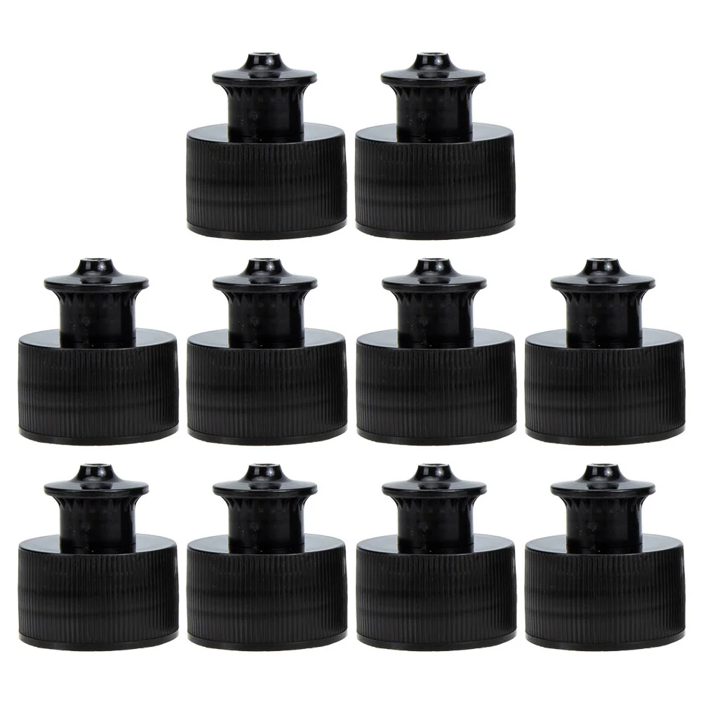 

10 Pcs Plastic Push Pull Replacement Caps Telescopic For Bottles Mineral Water Tops Pe