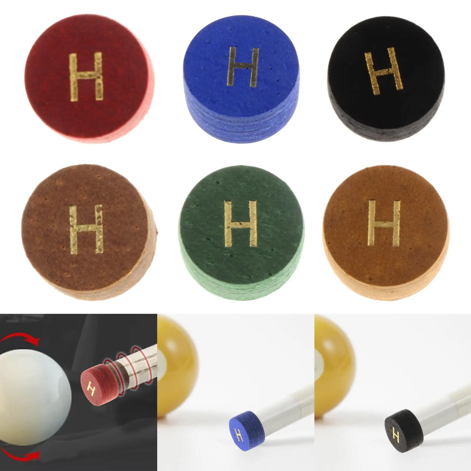 Punta da biliardo Cue Stick Testa Forniture Punta per stecca da biliardo Punta per stecca da biliardo Punta per stecca da biliardo per sport Snooker Appassionato di interni all'aperto