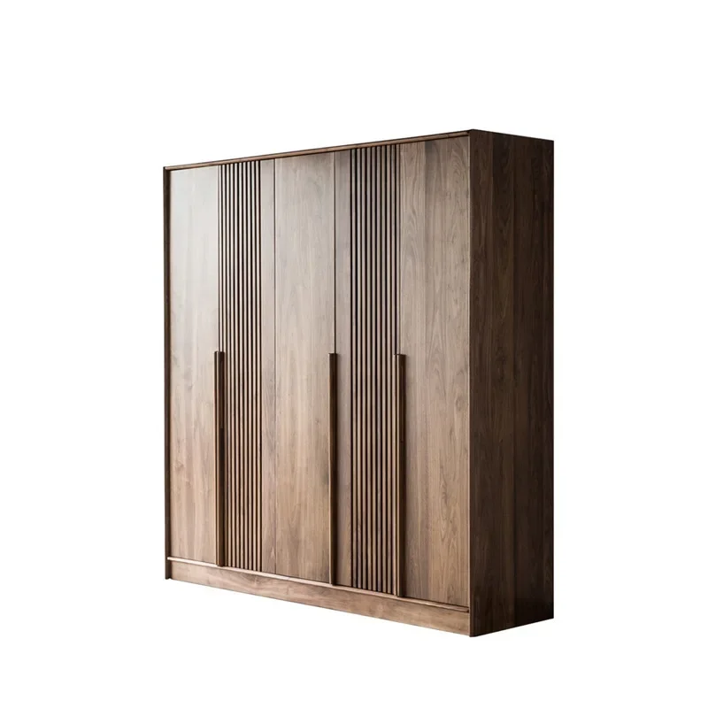 North American black walnut, all solid wood door wardrobe, Nordic modern simple Japanese style