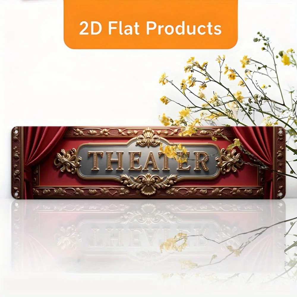 1PC Vintage 2D Flat Metal Sign 