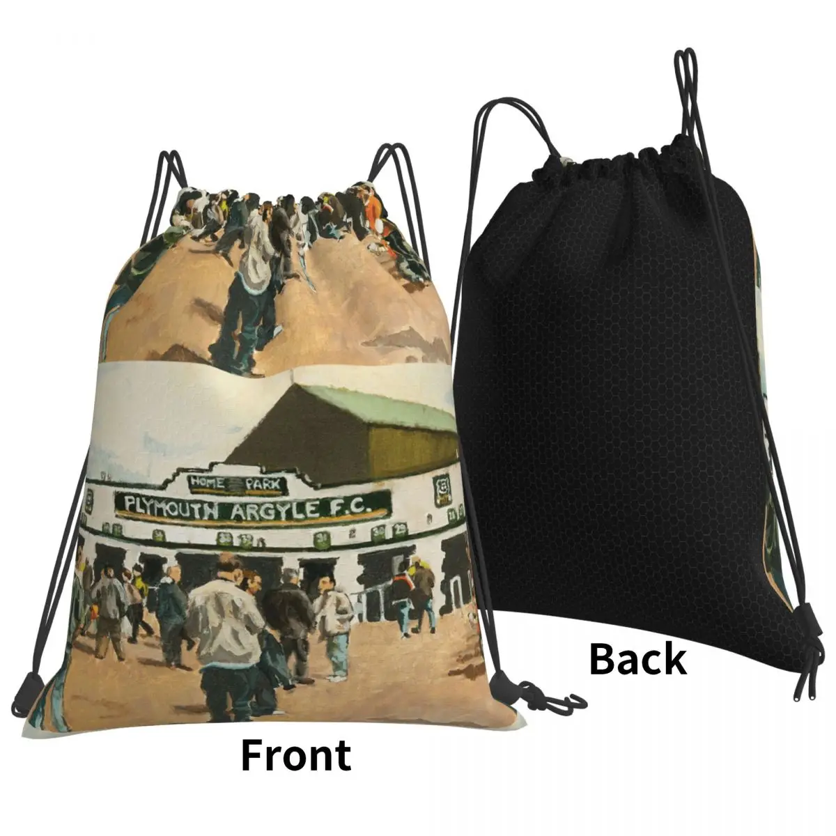 

Plymouth Argyle Backpacks Casual Drawstring Bags Sports Bag Book Bags for Travel Students