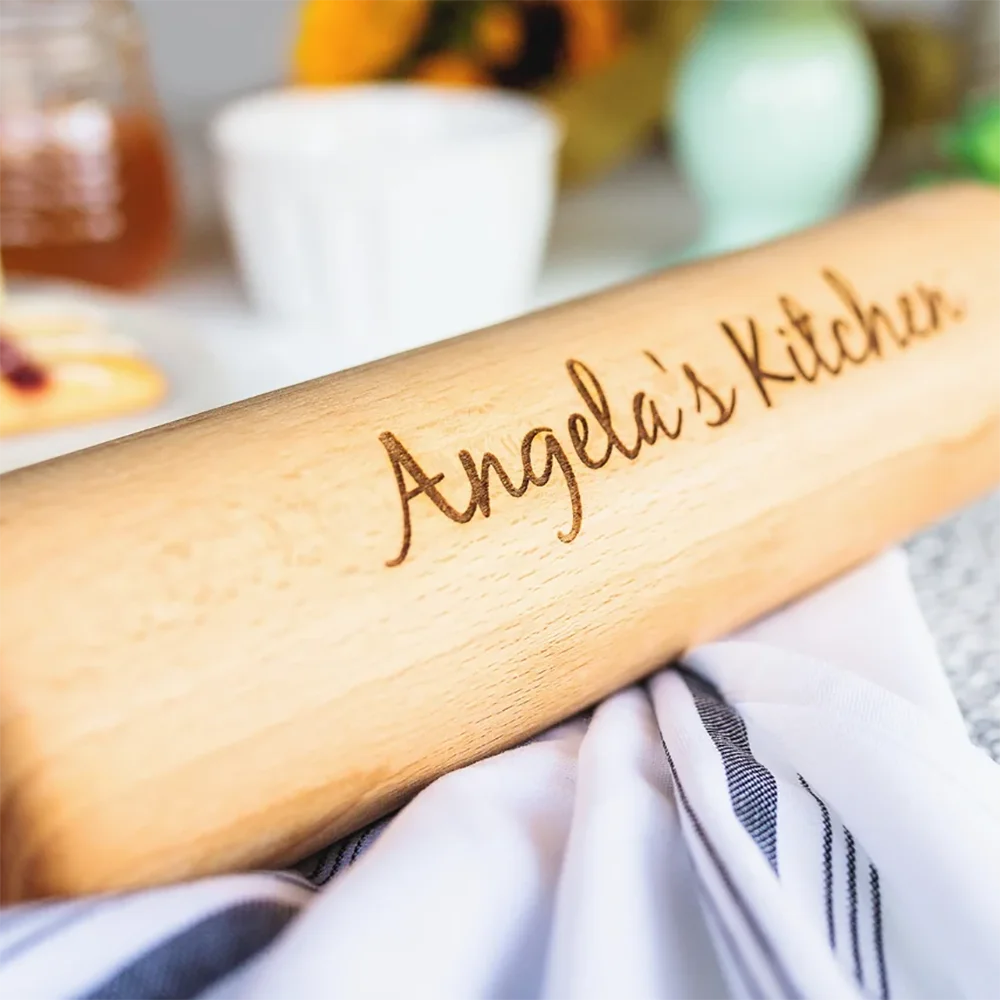 Personalized Engraved Rolling Pin Custom Rolling Pin Baking Bridal Shower Wedding Gift for Couple Birthday Gift Kitchen Decor