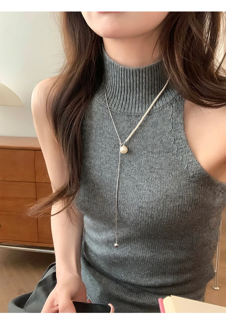 2024 neue Design Perle Ziehen Schlange Knochen Kette Lange Halskette Für Frauen Mädchen Mode Zubehör Pullover Kette Partei Schmuck – Detail 9