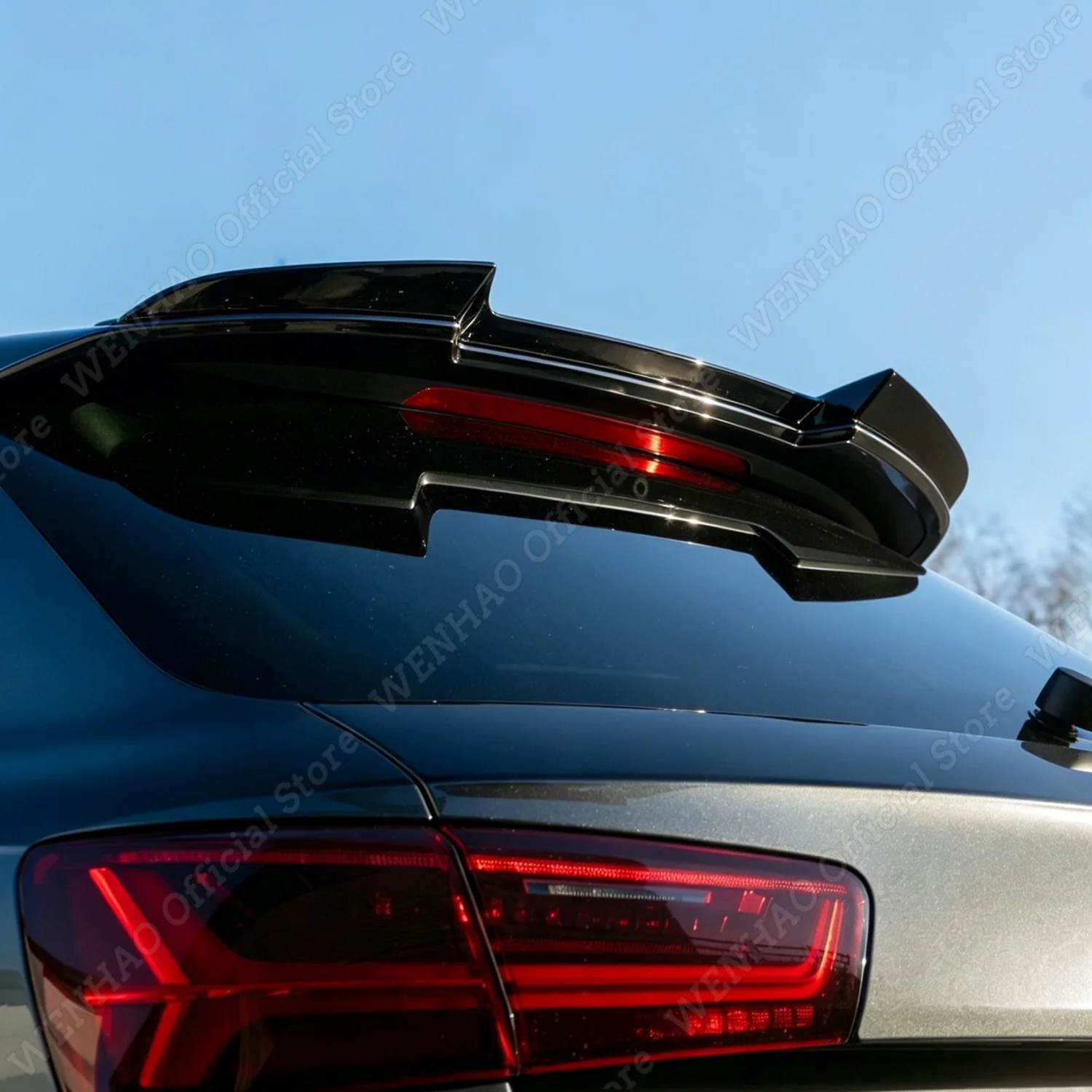 MAXTON Style Heckspoiler-Kappe für Audi RS6 Avant C7 2013-2017 Auto-Heckklappen-Dachspoiler Splitter Heckverlängerung Spoiler-Kappe